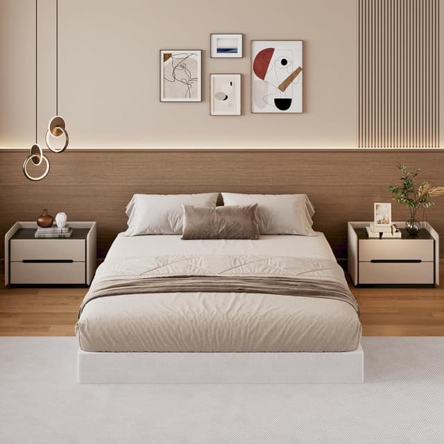 Detalle 2 de SHLAND 6-Inch Full Box Spring (Low Profile) with Metal Frame and Fabric Cover