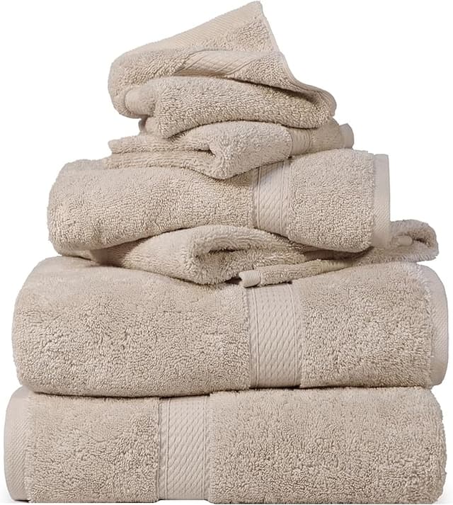 Imagen de Superior Juego de Toallas de Mano Cotton Egypt, 6 Pzas 🧖♀️ en OfertitasTOP