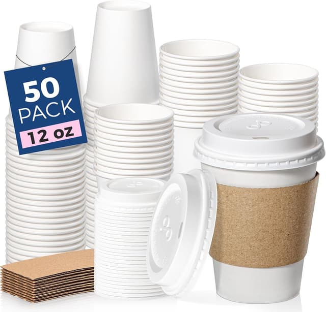 Imagen de Fit Meal Prep 12 oz Disposable Coffee Cups en OfertitasTOP
