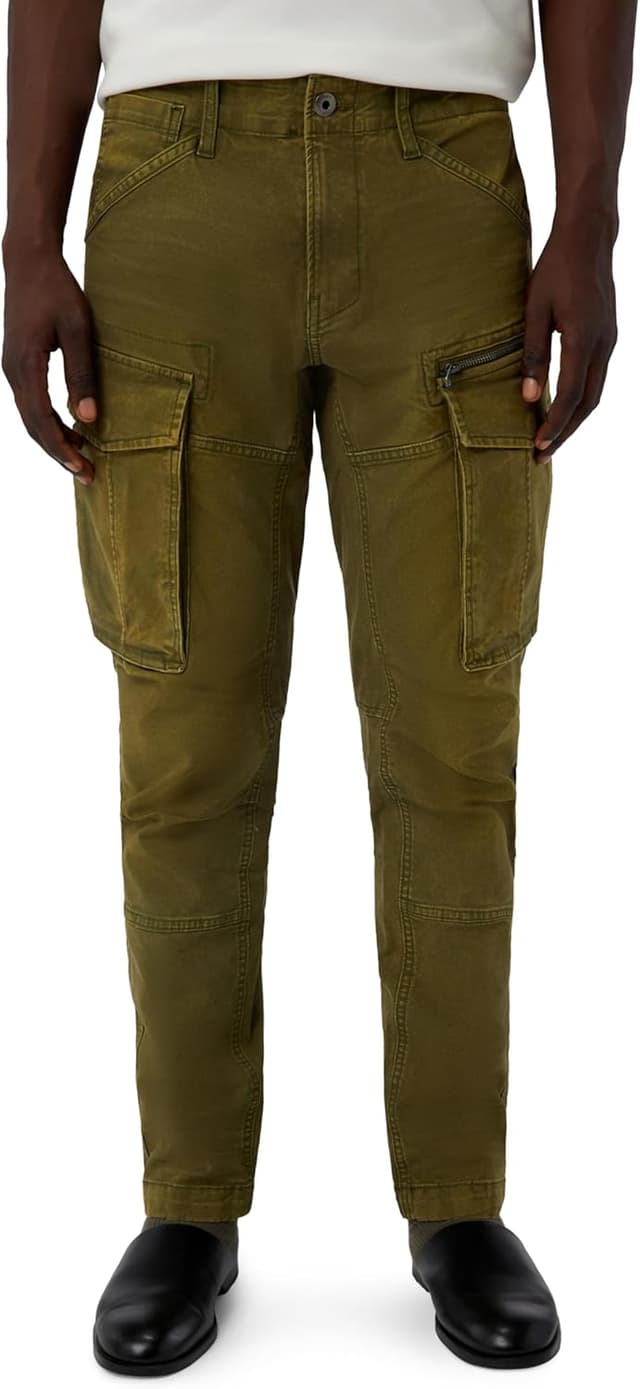 Detalle de G-Star Herren Rovic Zip 3D Regular Tapered Pants – mit Reißverschluss am Hosenschlitz