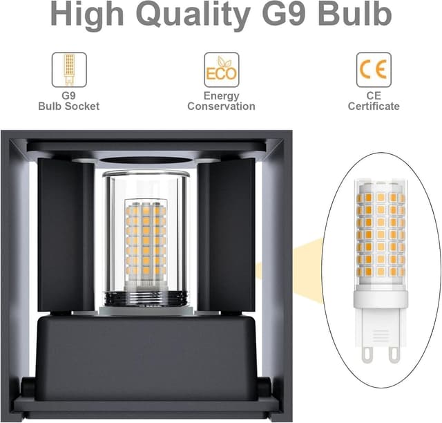 Detalle 2 de Klighten LED Wandleuchte 2er Set