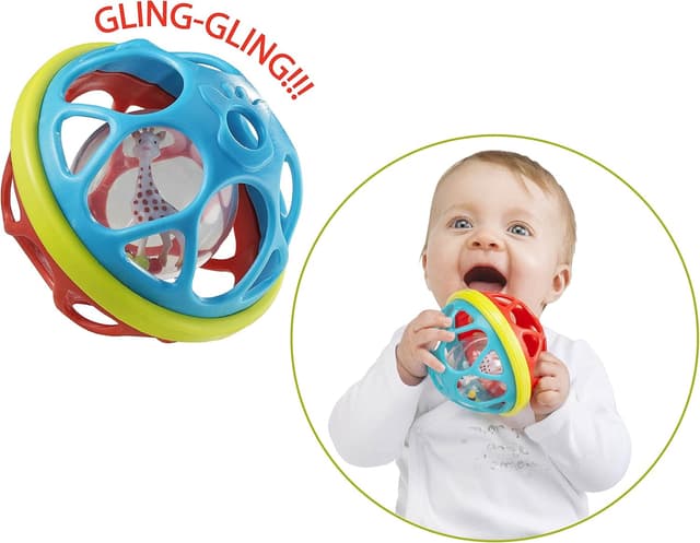 Detalle de Coffret d’éveil Sophie la Girafe pour bébé – jouets sensoriels (ouïe, toucher, odorat, vue, goût)