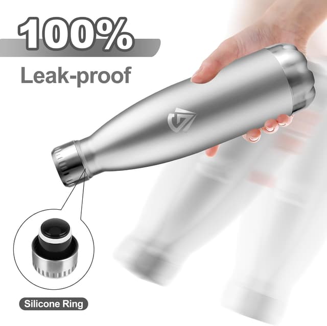 Detalle de Gourde Isotherme 500 ml en inox double paroi Isotherme (sans BPA) – réutilisable et étanche