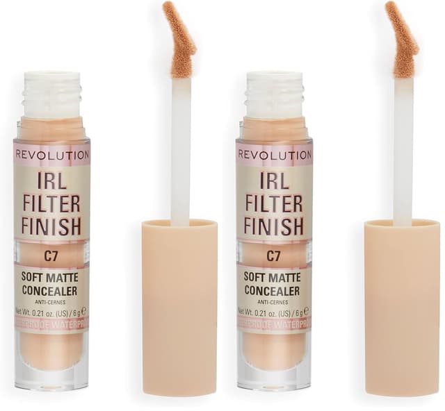 Thumbnail 6 de Makeup Revolution IRL Filter Finish Soft Matte Concealer C3 (mittlere bis volle Deckkraft) – für helle, kühle Hauttöne, 6 g