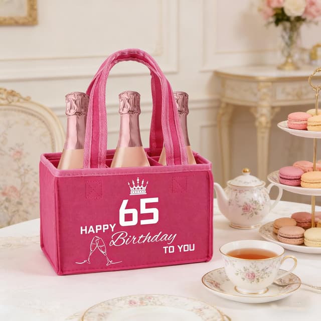 Thumbnail 6 de UV STYLISH Geschenk zum 65. Geburtstag für Frauen – Filz-Flaschentasche für 6 Getränke