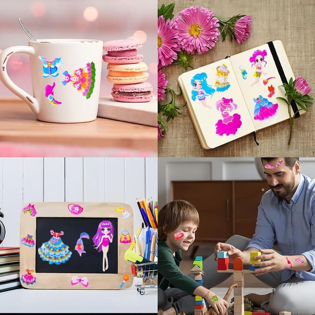 Thumbnail 5 de Vicloon Pegatinas 3D para niños 24 hojas