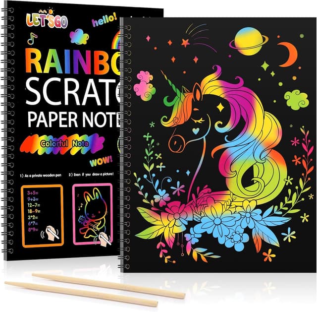 Detalle de Scratch Art Notebook for Kids 3-10