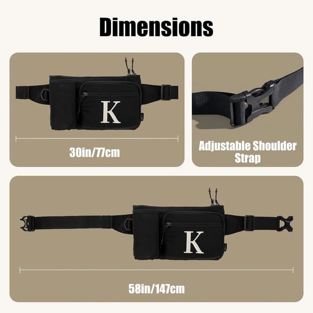 Detalle de A-Z BAG Marsupio personalizzato con tasche multiple e supporto borraccia (M)