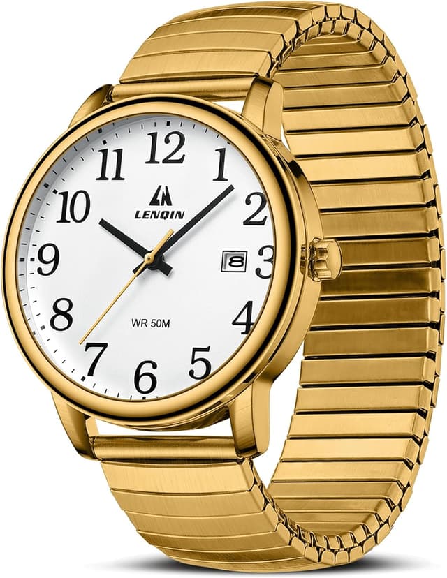 Detalle de Herren Analog Quarzuhr 38 mm wasserdicht