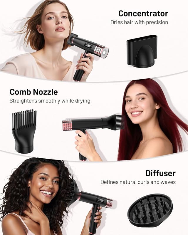 Detalle 2 de MESCOMB Profi Ionen Föhn 1875 W mit Diffusor