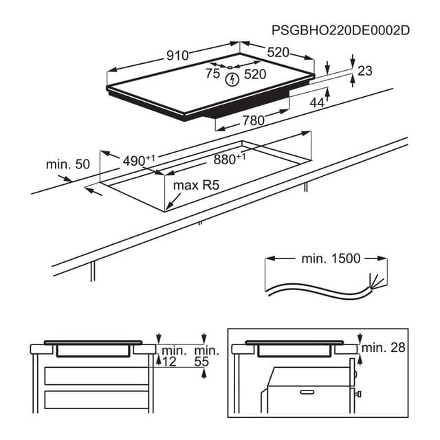 Thumbnail 1 de Electrolux EIV95550 placa inducción 5 zonas