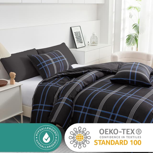 Detalle de Pamposh Single Duvet Cover Set in brushed microfiber with zipper closure (2-piece)