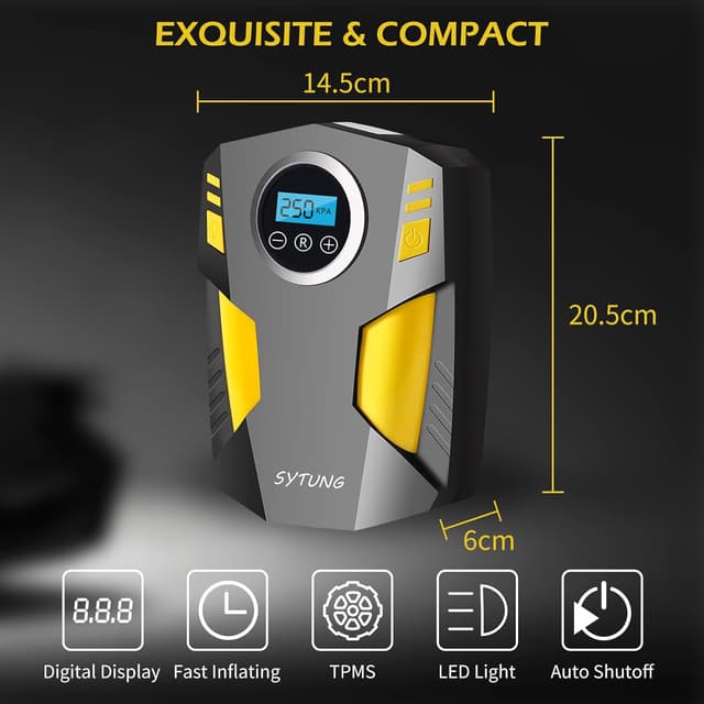 Detalle de SYTUNG tyre inflator pump 12V digital