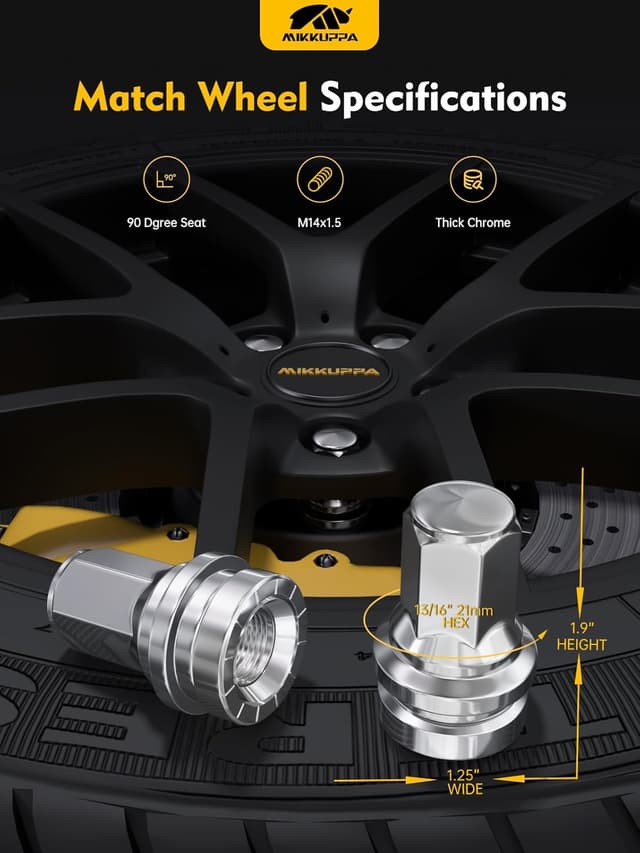 Thumbnail 1 de MIKKUPPA M14x1.5 Lug Nuts 32PCS 13/16