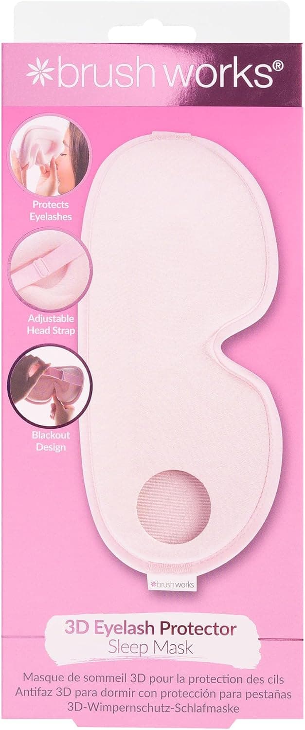 Detalle de Brushworks 3D Eyelash Protector Sleep Mask – pressure-free night mask for lash extensions, full blackout
