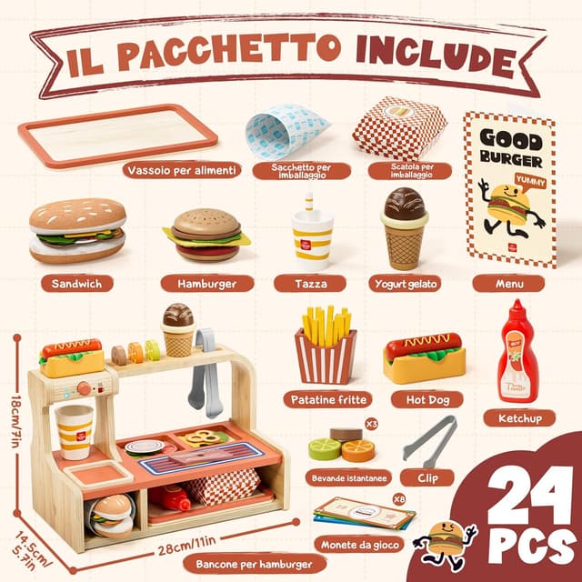 Thumbnail 1 de Lehoo Castle Cucina Giocattolo per Bambini 3–5 anni 🍔