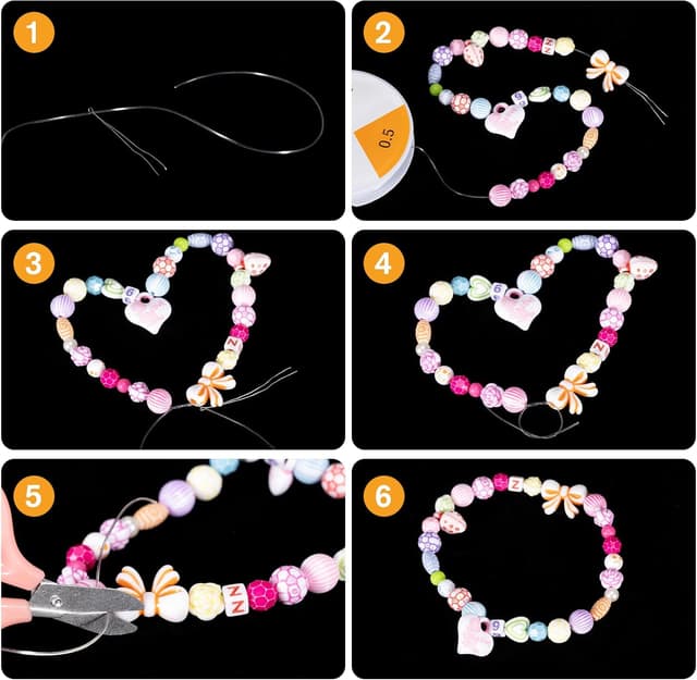 Thumbnail 5 de Cinta Elástica Transparente Nylon para Pulseras - 6 Rollos 🎨