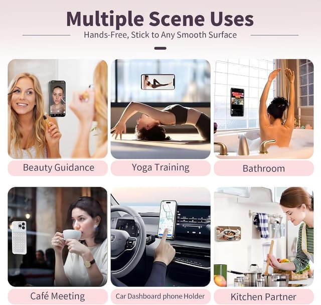 Thumbnail 6 de (2 Pack) Silicone Suction Cup Phone Mount 6.1–7.2 in