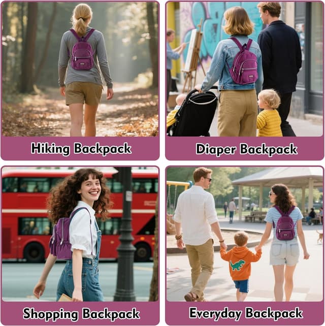 Detalle 2 de AOTIAN Mini Rucksack 7 Liter für Alltag