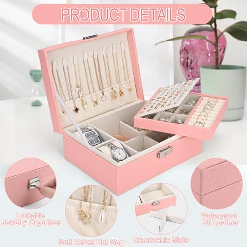 Detalle 2 de Sofore joyero de viaje rosa Sakura