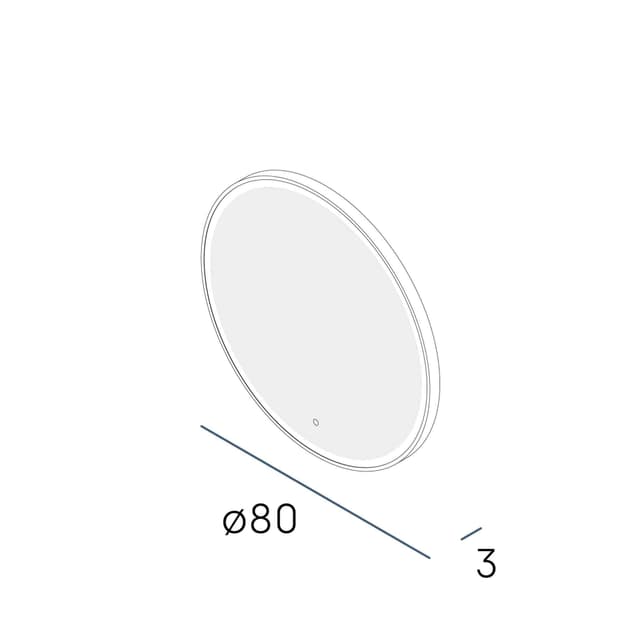 Detalle 2 de Manillons Torrent Sun espejo baño LED frontal 60 cm