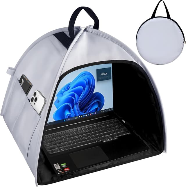 Imagen de HoYiXi Universal Foldable Laptop Sun Shade & Privacy Shield (Grey) for 13–16 inch laptops en OfertitasTOP