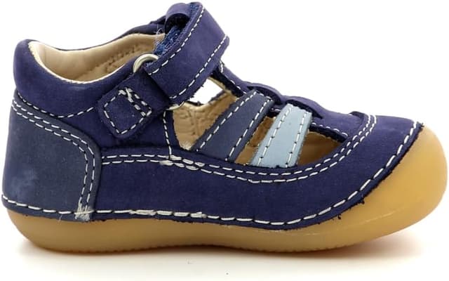 Detalle de Kickers Sushy sandali bambini e ragazzi in pelle con chiusura Velcro