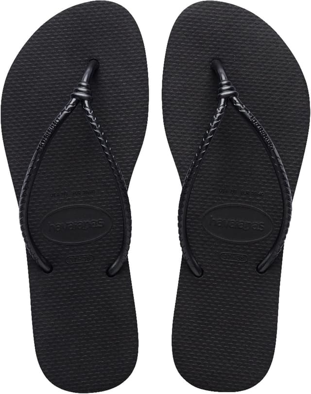 Detalle de Havaianas Slim Tube da donna con cinturini annodati