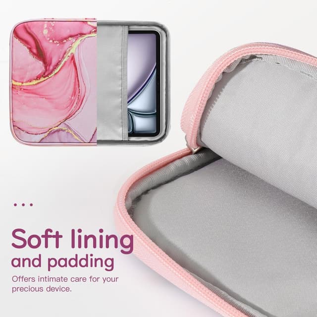 Detalle de Dadanism 13" Tablet-Tasche mit Schultergurt & Griff für 13-Zoll-Geräte – Trübes Rosa