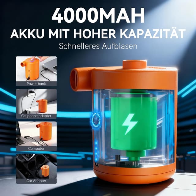 Detalle 2 de Bomba de Aire eléctrica inflador colchones