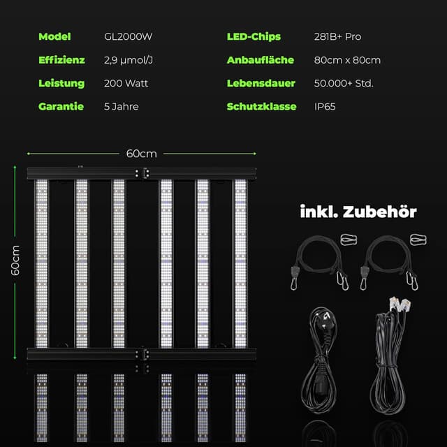 Thumbnail 5 de Baumsohn ProLine GL2000W Grow Lampe 200 W