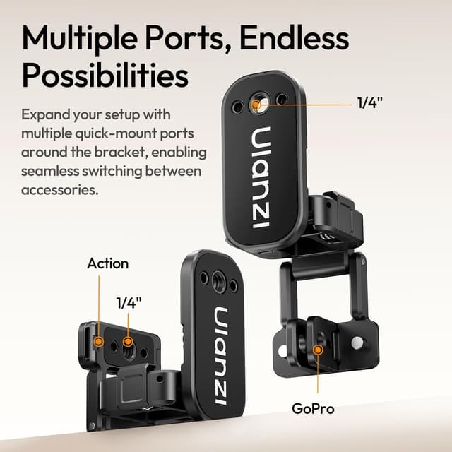 Detalle de ULANZI PK16 magnetischer Halterungsständer für DJI Osmo Pocket 3 mit 270° Kugelkopf und Schnellverschluss