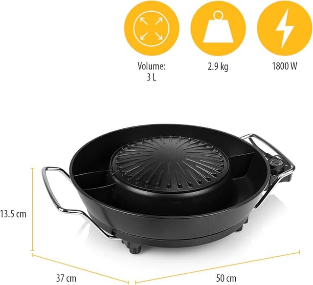 Thumbnail 6 de Tristar PZ-9131 Barbacoa coreana Hot Pot 3L🔥 para 4 personas