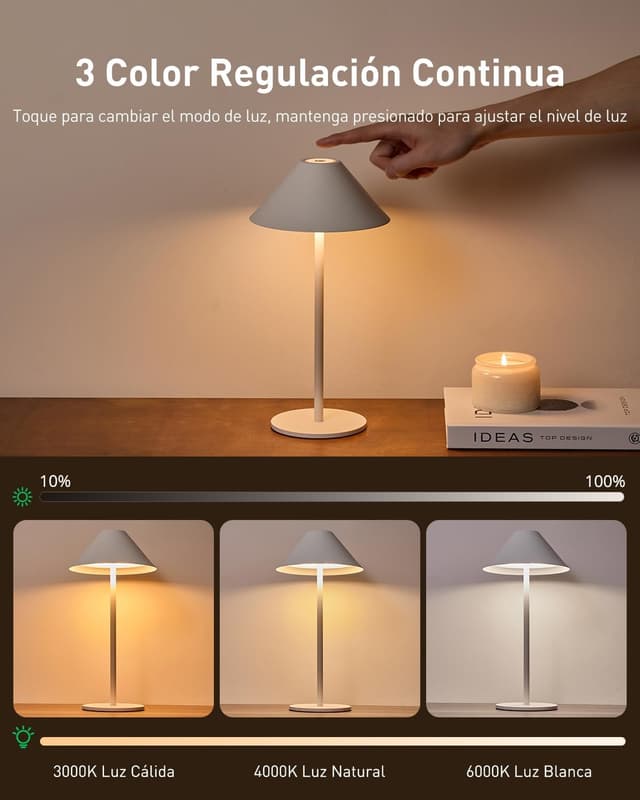 Detalle 2 de Bojim Lámparas LED Mesita 10 días