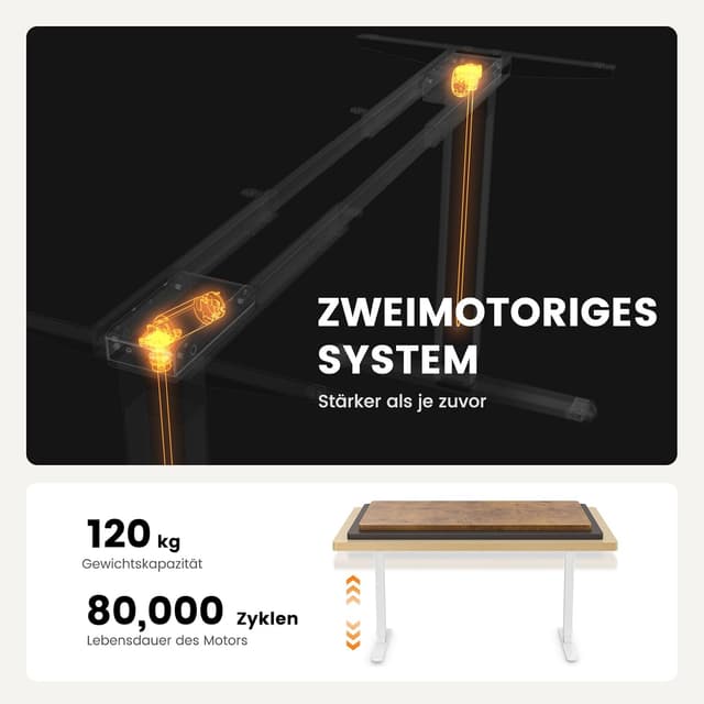Thumbnail 4 de ErGear Dual Motor Höhenverstellbarer Schreibtisch 120 kg