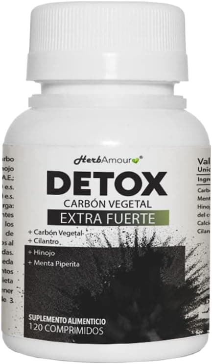 Detalle de Carbón Vegetal Extra Fuerte Aerofagia 🌿 120 Comprimidos
