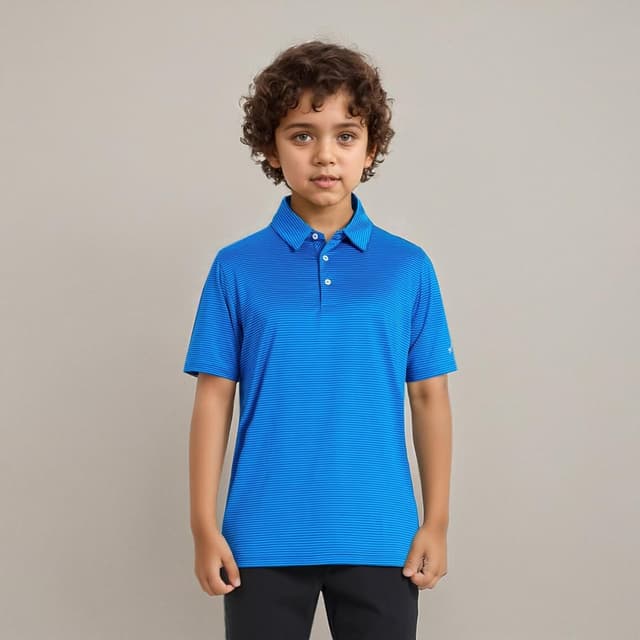 Thumbnail 6 de Boys Performance Striped Polo Shirts (Short Sleeve, Moisture Wicking, UPF 30+) — Golf & Sports