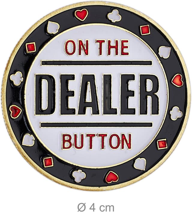 Detalle 2 de Relaxdays boutons de poker dorés Ø 4 cm