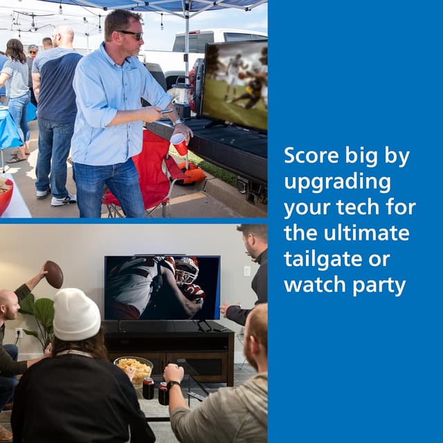 Detalle de Philips Indoor Switch TV Antenna (SDV2226N/27) — Reversible Black/White Long-Range Digital HDTV Antenna with 10ft Coax