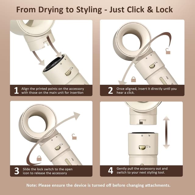 Detalle de 5 in 1 Multi Hot Air Styler Wrap (110,000 RPM) 5-in-1 Hair Dryer Brush with Auto Wrap Curlers & Travel Case