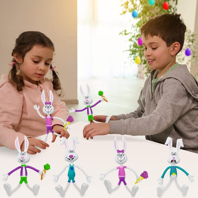 Thumbnail 3 de ArtCreativity Bendable Easter Bunny Figurines 8-Pack