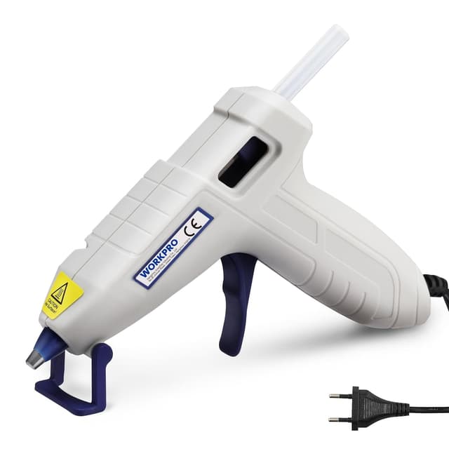Detalle de WORKPRO Mini Pistola per Colla a Caldo 10W con 20 stick 7x100 mm