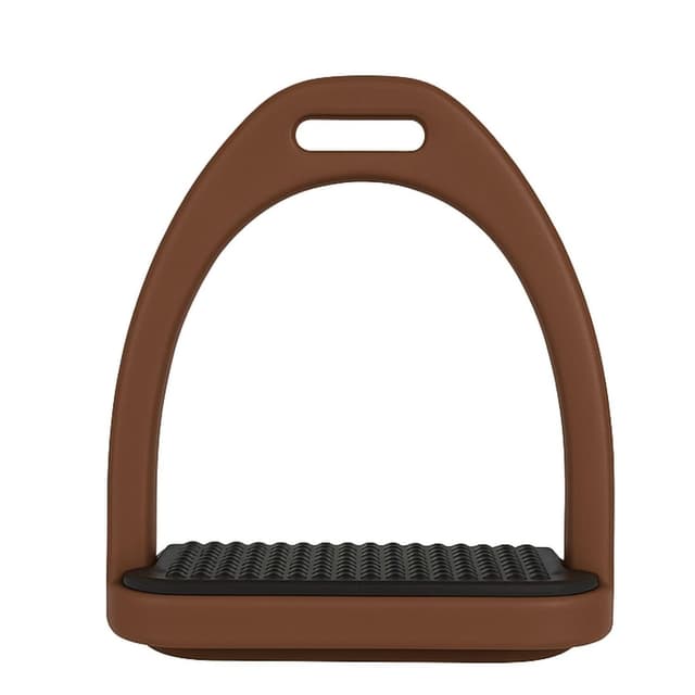 Detalle de AK Baspro Horse Plastic Stirrup AKRS-6047-02 with non-slip rubber pad (Brown, 4.75")