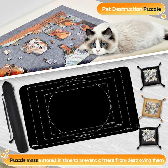 Thumbnail 3 de Pohxev Jigsaw Puzzle Mat Roll Up 48"
