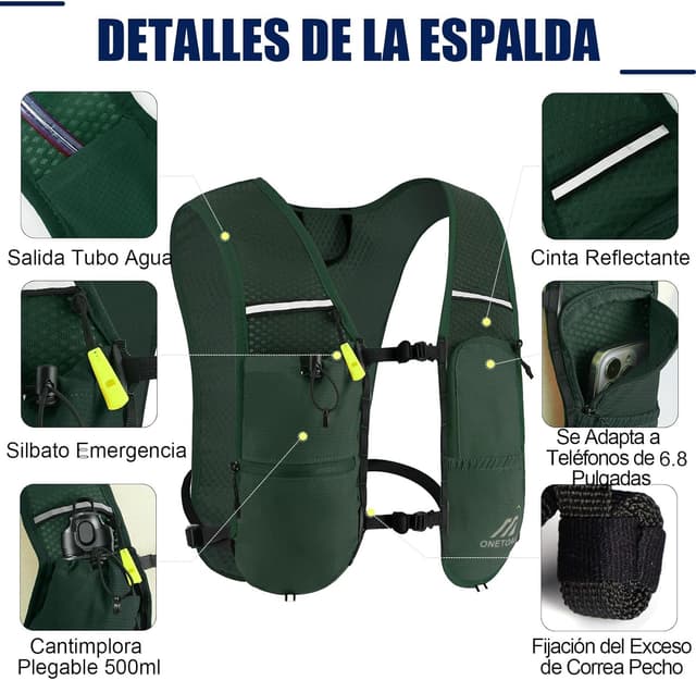 Thumbnail 3 de ONETOALL Chaleco Running Ligero 6L