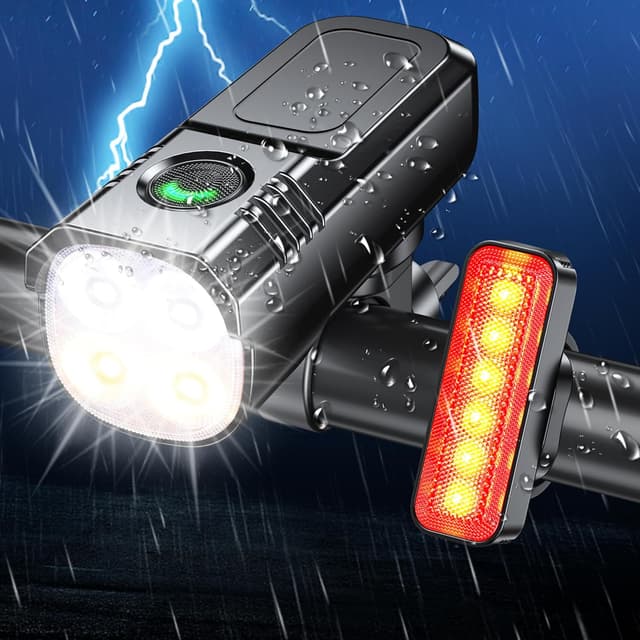 Detalle de Babacom Luces Bicicleta 1300 Lúmenes