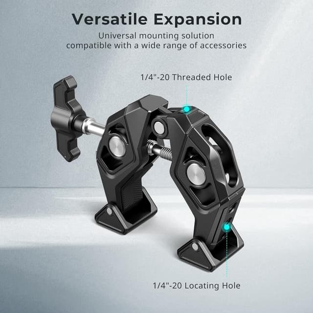 Detalle de SMALLRIG 5319 : pince de montage en forme de crabe pour appareil photo (surfaces plates ou rondes)