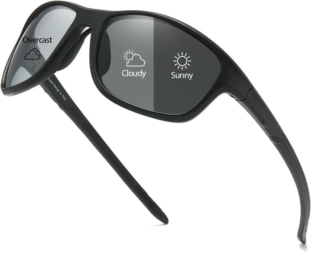 Detalle de Myiaur Photochromic Running Sunglasses (UV400, polarised) with wrap-around sports fit