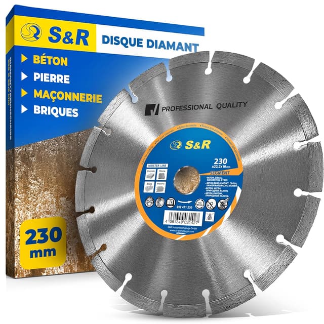 Thumbnail 6 de S&R Disque diamant 230 pour bĂ©ton đ