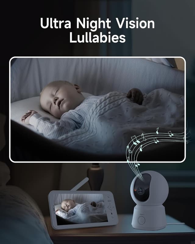 Thumbnail 4 de ARENTI Babyphone 5" Display — 1080p Kamera